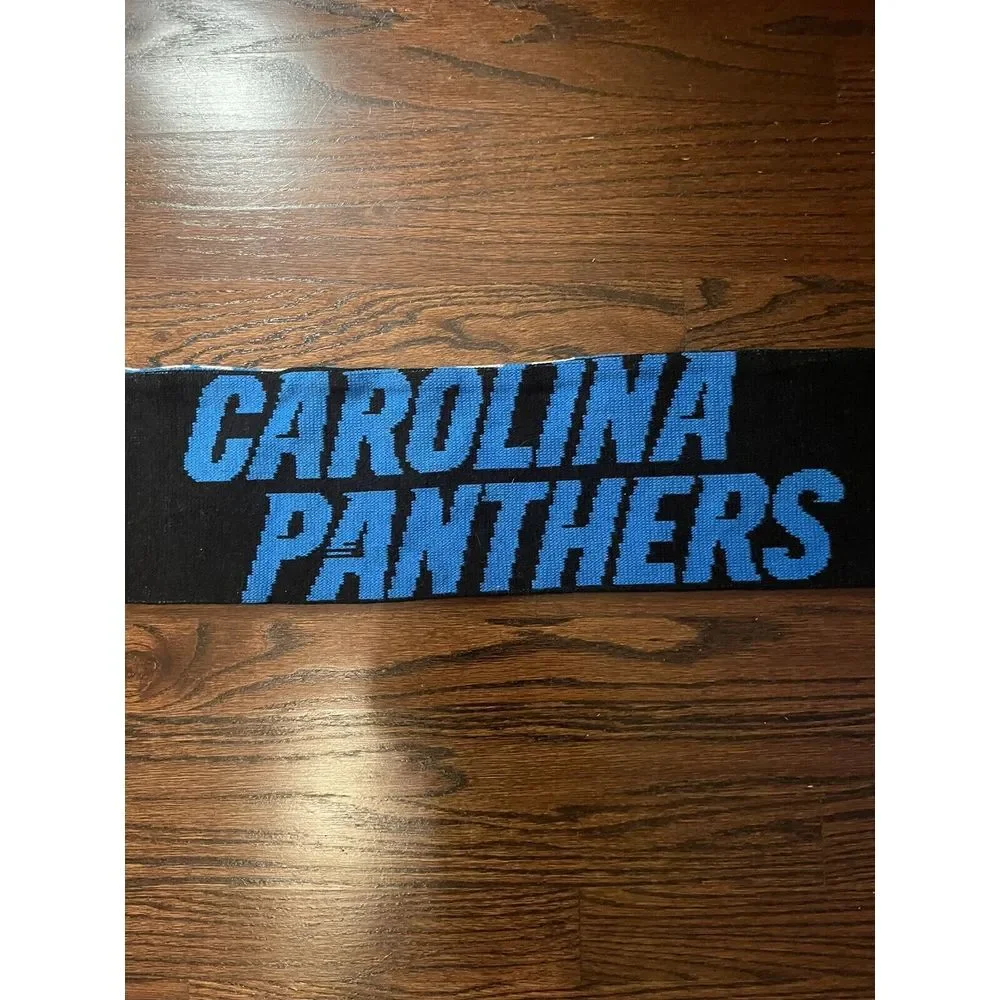 Carolina Panthers NFL‎ Scarf Double Sided Logo Forever Collectibles Black Blue